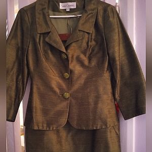 Sara Campbell green cocktail suit